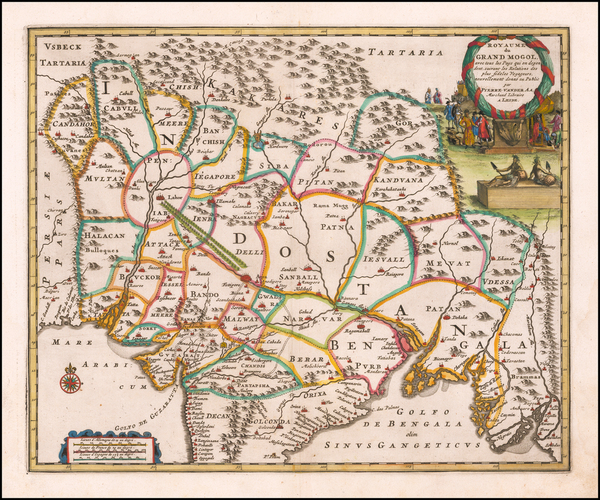 68-India and Central Asia & Caucasus Map By Pieter van der Aa