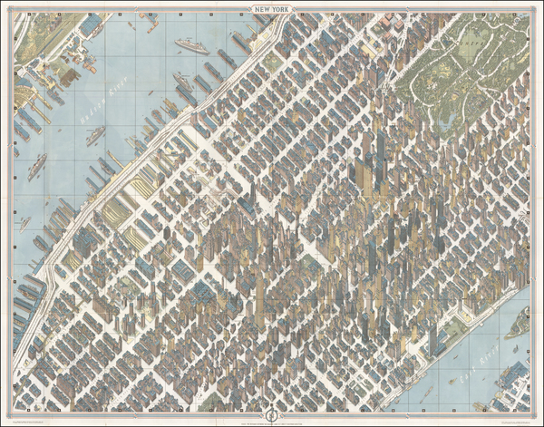 29-New York City Map By Hermann Bollmann