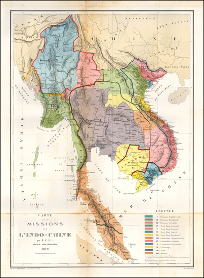 54-Southeast Asia and Malaysia Map By Abbe Lesserteur 