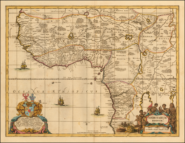 4-West Africa Map By Peter Schenk / Gerard Valk