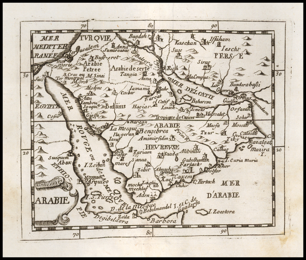 0-Middle East and Arabian Peninsula Map By Pierre Du Val