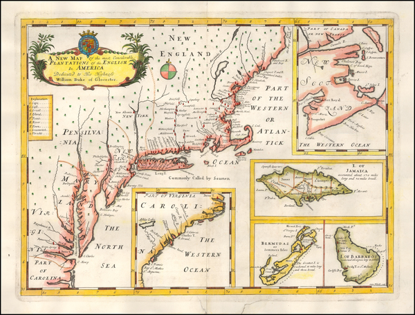 62-United States, New England, Mid-Atlantic, Caribbean and Canada Map By Edward Wells