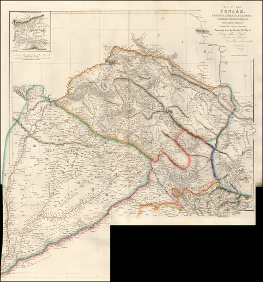 49-India and Central Asia & Caucasus Map By John Arrowsmith