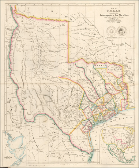 1-Texas Map By John Arrowsmith