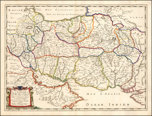 38-Central Asia & Caucasus and Middle East Map By Nicolas Sanson