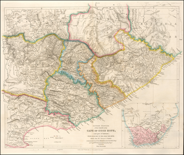 31-South Africa Map By John Arrowsmith