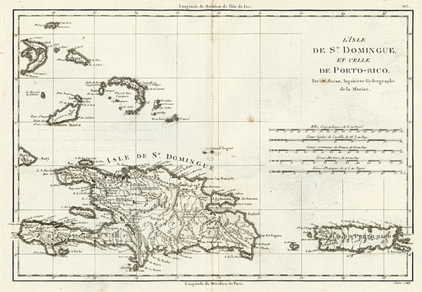 47-Caribbean Map By Rigobert Bonne