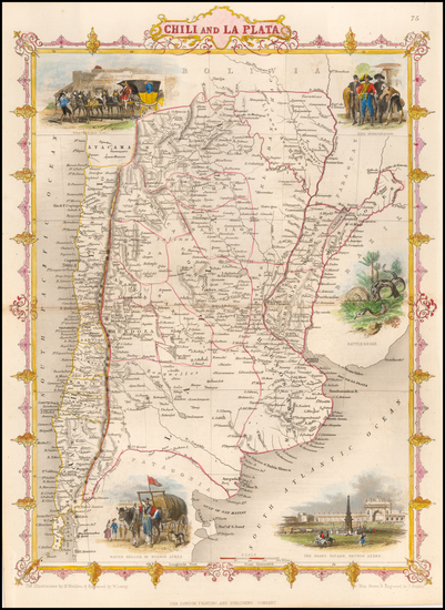 1-Argentina and Chile Map By John Tallis