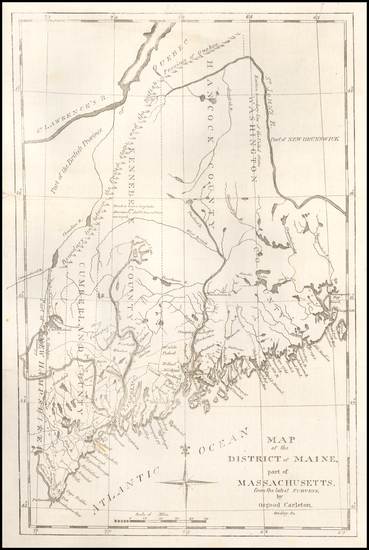 74-Maine Map By Jedidiah Morse