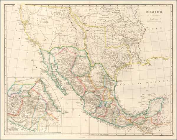 93-Texas, Southwest, Rocky Mountains and California Map By John Arrowsmith