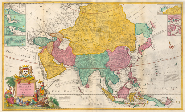 23-Asia, Australia & Oceania and Oceania Map By Herman Moll