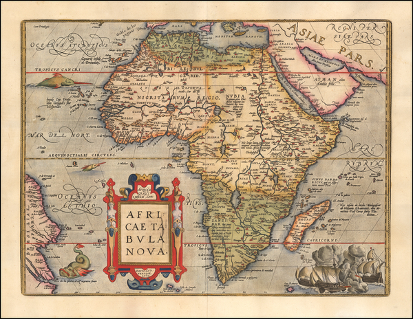 96-Africa Map By Abraham Ortelius