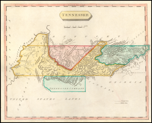 27-Tennessee Map By Aaron Arrowsmith  &  Lewis