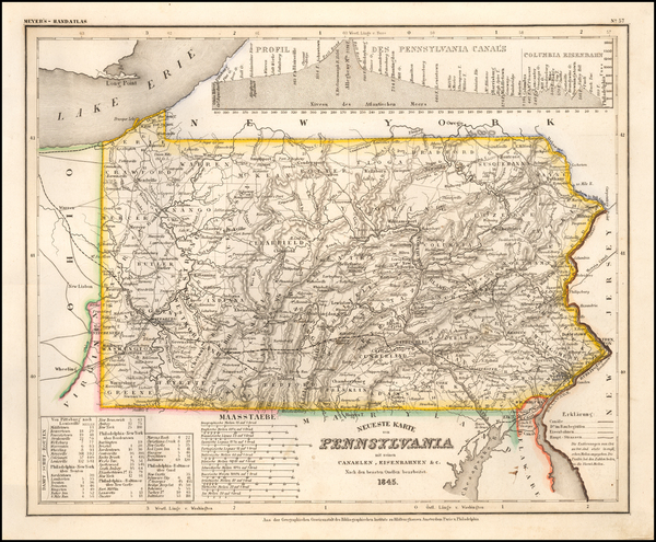 91-Pennsylvania Map By Joseph Meyer