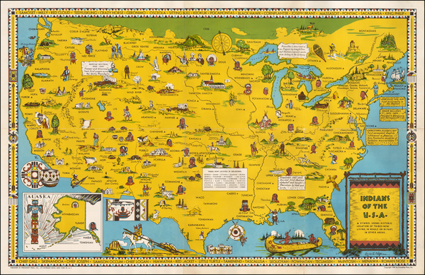 10-United States and Pictorial Maps Map By Louise E. Jefferson