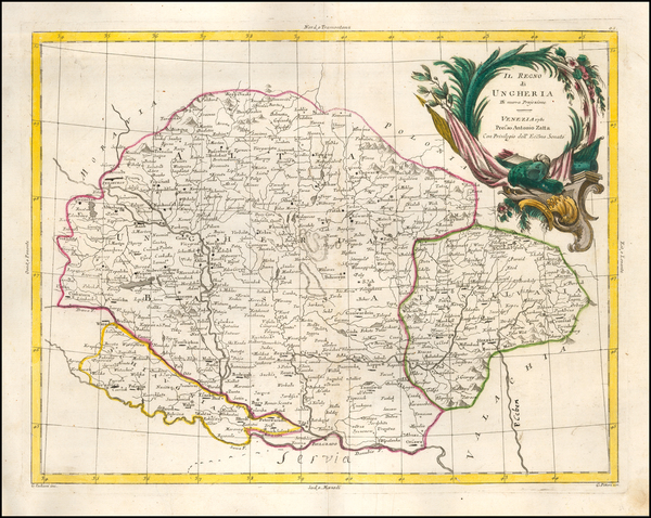 11-Hungary Map By Antonio Zatta