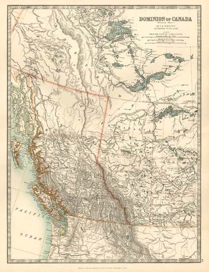 91-Canada Map By W. & A.K. Johnston