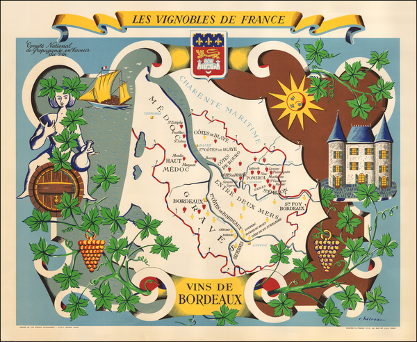 17-Pictorial Maps, Travel Posters and Grand Sud-Ouest Map By Remy Hetreau