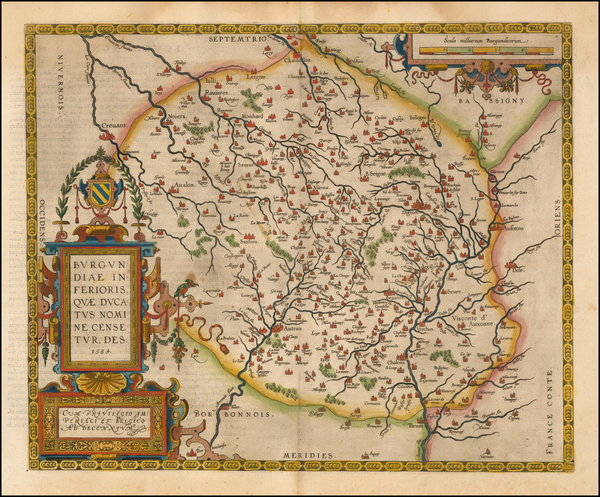 99-France Map By Abraham Ortelius