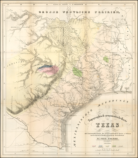 65-Texas and Rare Books Map By Ferdinand Roemer