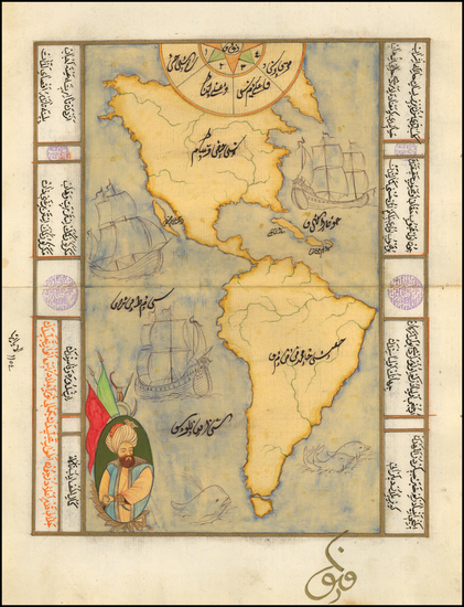 6-North America, South America, California as an Island and America Map By Anonymous