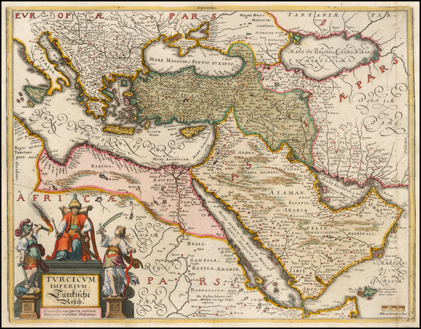 4-Turkey, Mediterranean, Middle East, Arabian Peninsula and Turkey & Asia Minor Map By Mattha