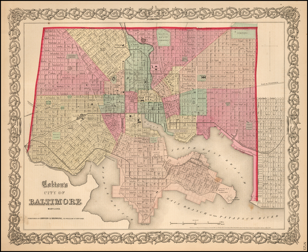 32-Maryland Map By Joseph Hutchins Colton