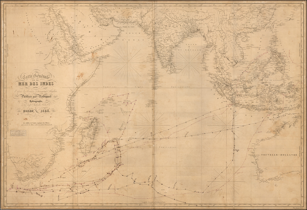 29-Indian Ocean, Southeast Asia, Philippines, Africa and Australia Map By Aime Robiquet