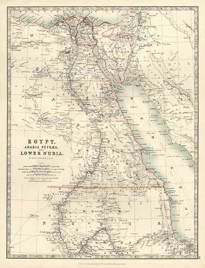 36-Africa and North Africa Map By W. & A.K. Johnston