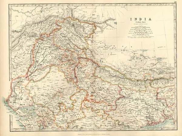 85-Asia, India and Central Asia & Caucasus Map By W. & A.K. Johnston