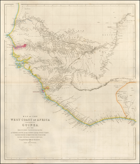 47-West Africa Map By John Arrowsmith