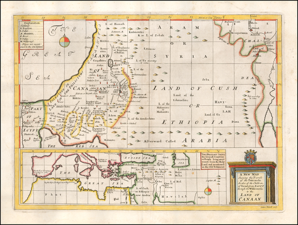 0-Mediterranean and Holy Land Map By Edward Wells