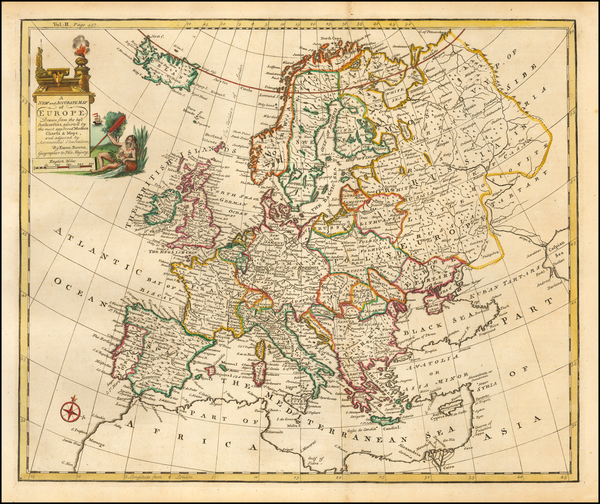 95-Europe Map By Emanuel Bowen