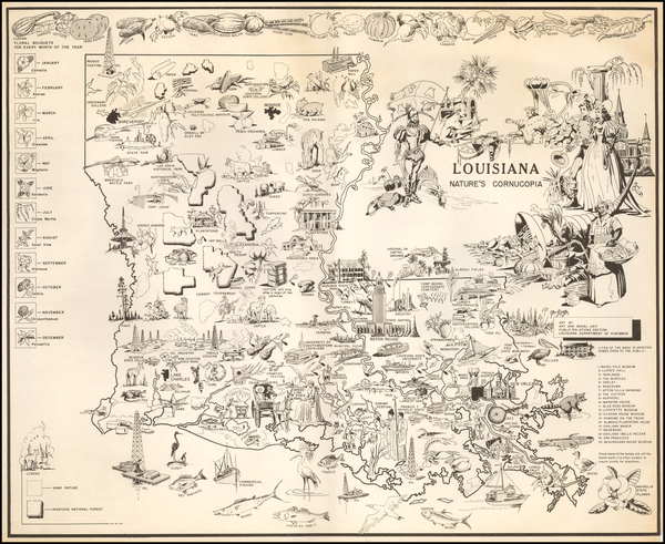 40-Louisiana Map By Louisiana Department of Highways / Carl Vernon Corley