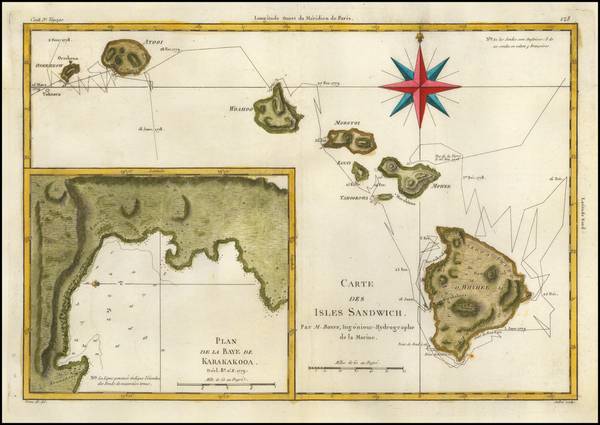 61-Hawaii and Hawaii Map By Rigobert Bonne