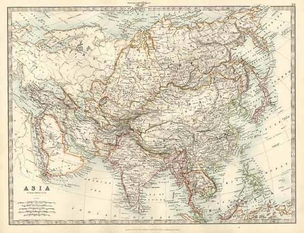 7-Asia and Asia Map By W. & A.K. Johnston