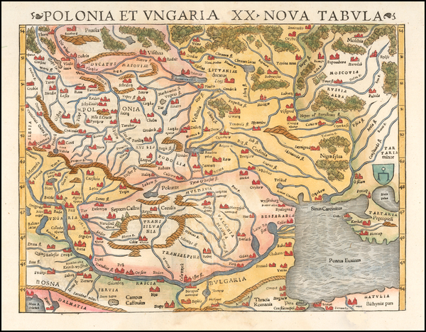 67-Poland, Russia, Ukraine, Hungary and Baltic Countries Map By Sebastian Munster