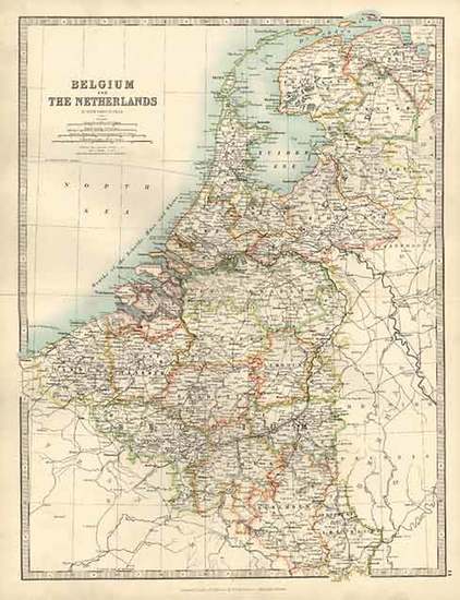 56-Europe and Netherlands Map By W. & A.K. Johnston