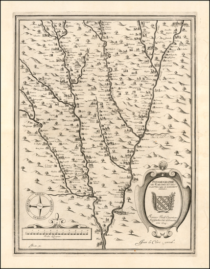 91-France Map By Jean Le Clerc