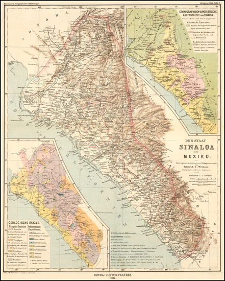 70-Mexico Map By Augustus Herman Petermann