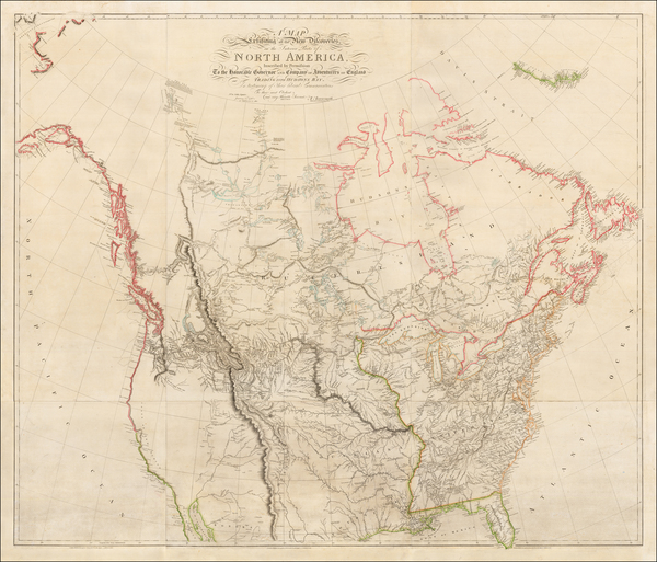 50-United States and North America Map By Aaron Arrowsmith