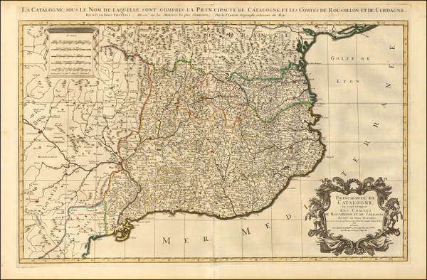 24-Catalonia Map By Alexis-Hubert Jaillot