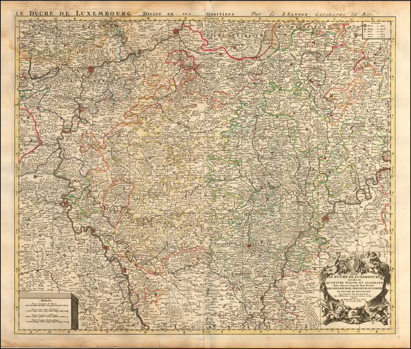 50-Luxembourg Map By Alexis-Hubert Jaillot