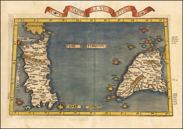 45-Southern Italy, European Islands and Sicily Map By Lorenz Fries