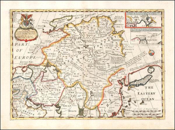77-China, Central Asia & Caucasus and Russia in Asia Map By Edward Wells
