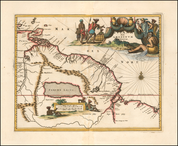 32-Guianas & Suriname Map By John Ogilby