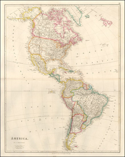 7-Texas and America Map By John Arrowsmith