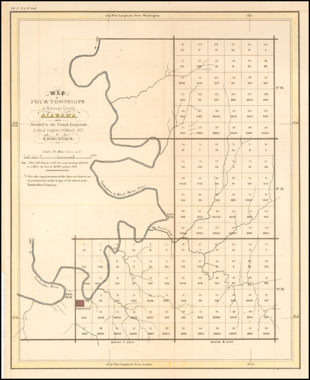 100-Alabama Map By E. Paguenaud