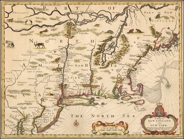 49-New England, New York State and Mid-Atlantic Map By John Speed