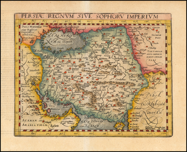 48-Central Asia & Caucasus and Middle East Map By Matthias Quad / Johann Bussemachaer